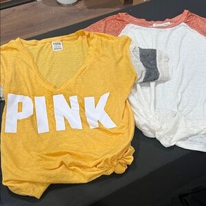 🔥2-piece🔥 Victoria’s Secret and Wildflower Oversized T-Shirts
